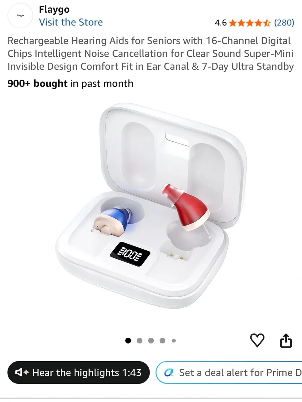 GM-915T True Wireless Earbuds in White with Red Accent